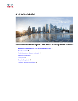 Documentatiehandleiding van Cisco WebEx Meetings Server versie 2.5