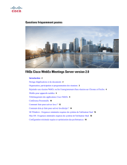 FAQs Cisco WebEx Meetings Server version 2.0