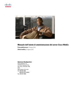 Manuale dell'utente di amministrazione del server Cisco WebEx