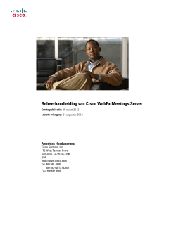 Beheerhandleiding van Cisco WebEx Meetings Server