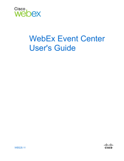 Cisco WebEx Event Center User Guide
