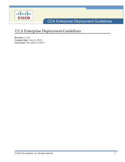 Cisco WebEx Cloud Connected Audio Enterprise Deployment Guidelines