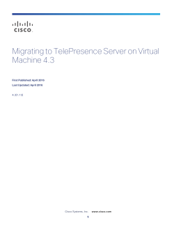 Migrating to TelePresence Server on Virtual Machine 4.3