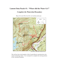 Complete the Watershed Boundary