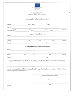 Authorization to Release Information