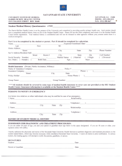 Medical History Questionaire