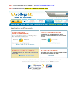 Submit High School Transcripts Electronically via GA411 (out of date)