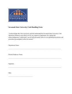 SSU Cash Handling Form