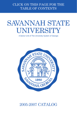 Click here for 2005 - 2007 Undergraduate Catalog