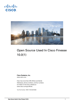 Open Source Used in Cisco Finesse Release 10.0(1)
