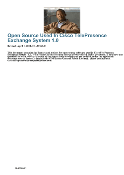 Open Source Used in Cisco TelePresence Exchange System 1.0