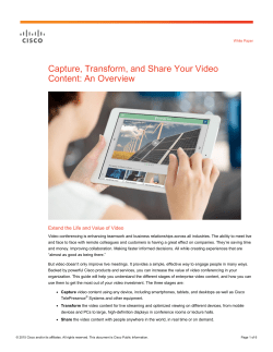Capture, Transform, and Share Your Video Content: An Overview