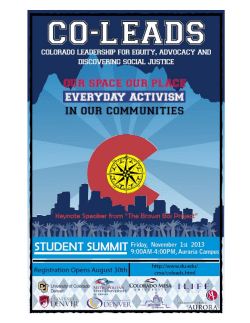 Our Space, Our Place: Everyday Activism in our Communities