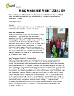 2013-2014 PA Project Stories (PDF)