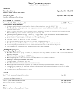 MA in forensic psychology (PDF)