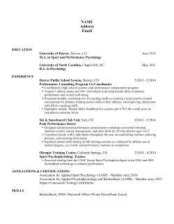 MA in sport and performance psychology (PDF)