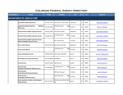 Federal Agencies - Colorado Offices