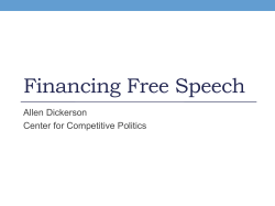 Financing Free Speech