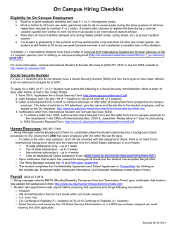 On-Campus Hiring Checklist