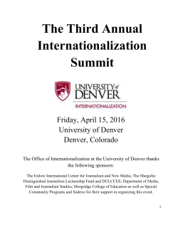 Summit Sessions Schedule