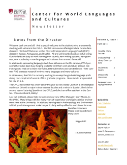 Fall 2012 Newsletter