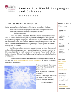 CWLC Winter 2013 newsletter