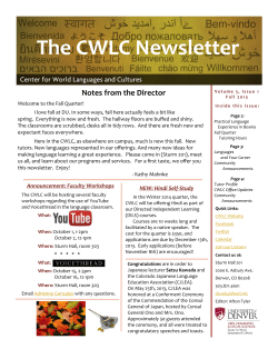 CWLC Fall 2013 Newsletter