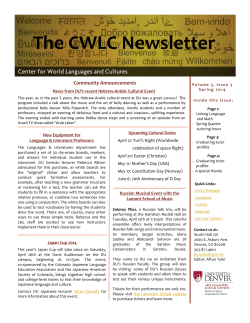 CWLC Spring 2014 Newsletter