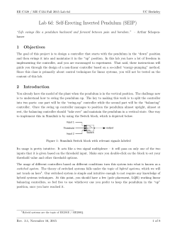 Lab 6d Self-Erecting Inverted Pendulum (SEIP)