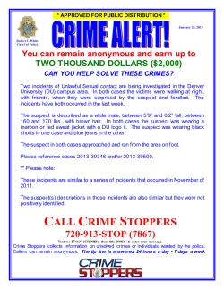 Crime Stoppers bulletin