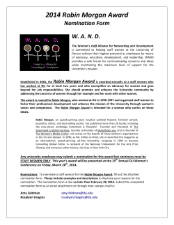 robin morgan award nomination