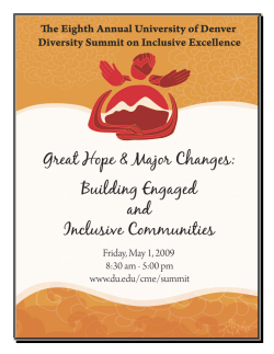 Great Hope Major Changes: Building Engaged and Inclusive Communities