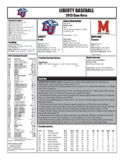 Complete Baseball Game Notes