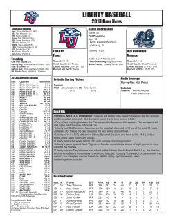 Complete Baseball Game Notes