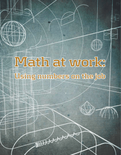 Math at work: Using numbers on the job