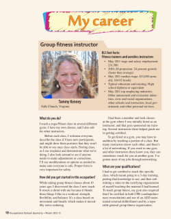 Group fitness instructor