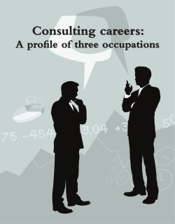 Consulting careers: A profile of three occupations