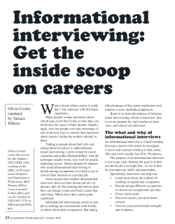 Informational interviewing: Get the inside scoop on careers