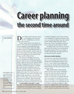 Career planning the second time around
