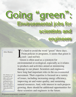 Going green: Environmental jobs for scientists and engineers