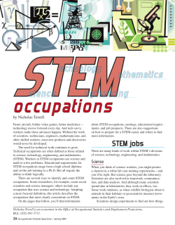 STEM occupations: High-tech jobs for a high-tech economy