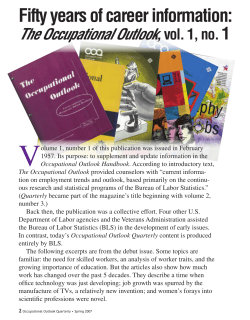 Fifty years of career information: Occupational Outlook, vol.1 no.1