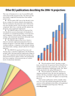 Charting the projections: 2006-16, Other BLS publications describing the 2006-16 projections