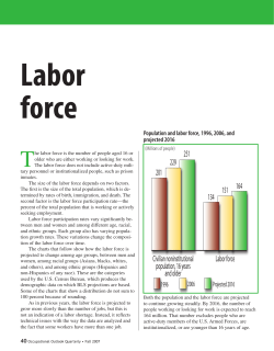 Charting the projections: 2006-16, Labor force