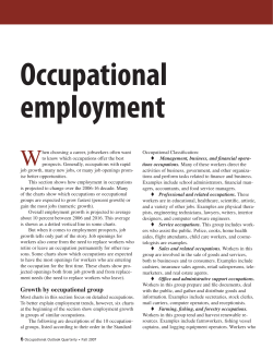 Charting the projections: 2006-16, Occupational employment