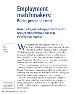 Employment matchmakers: Pairing people and work