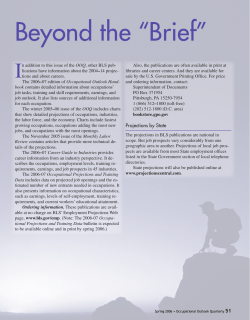 The 2004-14 job outlook in brief, Beyond the Brief