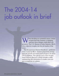 The 2004-14 job outlook in brief, Introduction