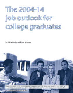 Job outlook by education, 2004-14, for college graduates