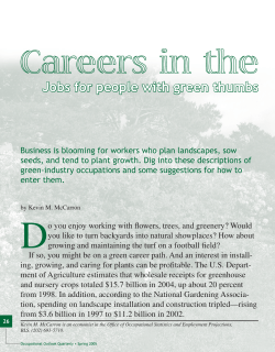 Careers in the green industry: Jobs for people with green thumbs